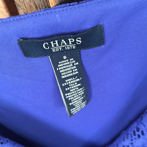 Beautiful CHAPS size 6 Women’s V-Neck Lace Sleeveless Dress - Picture 4 of 9